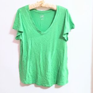 Maurice's Green 24/7 V-Neck Top
